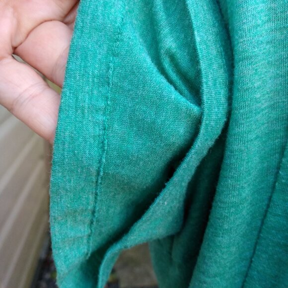 Handmade Green T-Shirt Dress Size Medium Mennonite Cape Prairie - Picture 7 of 12